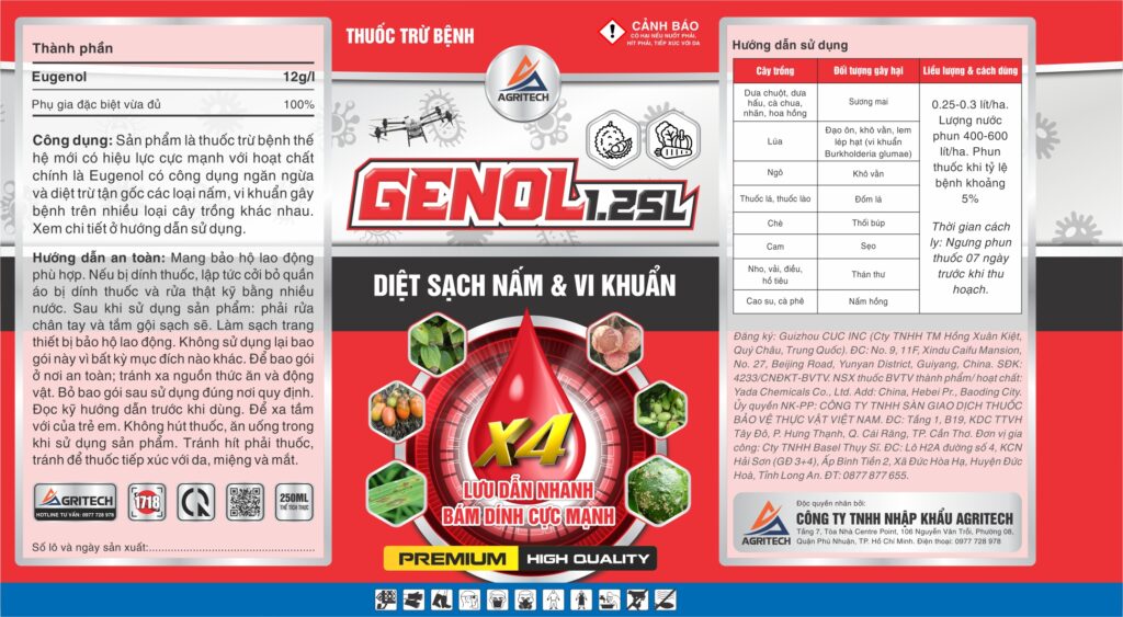 THUỐC TRỪ BỆNH – GENOL 1.2SL – Agritech